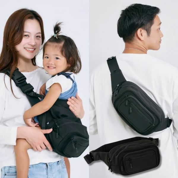 ポムル(POMULU)ヒップシートショルダーバッグ【カジュアルブラック】6