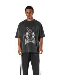 Dog Graphic Vintage Big T-Shirt - Black – LÝFT