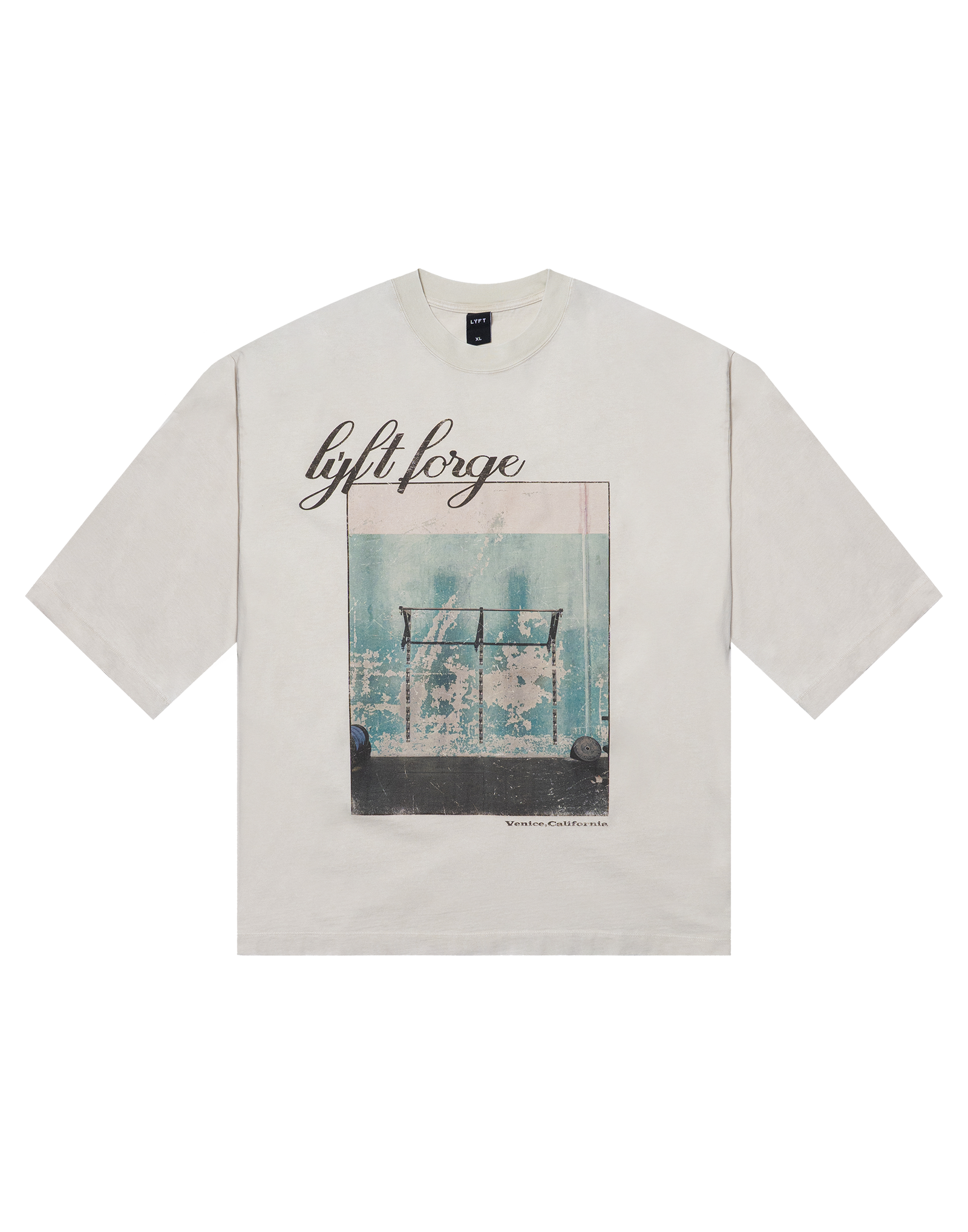 LÝFT × GOLD'S Gym Vintage Graphic Big T-Shirt