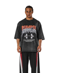 Dumbbells Graphic Vintage Extra Big T-Shirt - Black – LÝFT