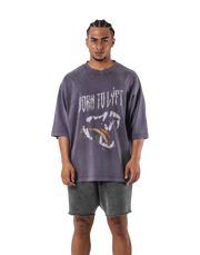 Fang Graphic Vintage Extra Big T-Shirt - D.Grey – LÝFT