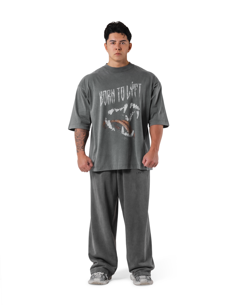 Fang Graphic Vintage Extra Big T-Shirt - D.Grey – LÝFT