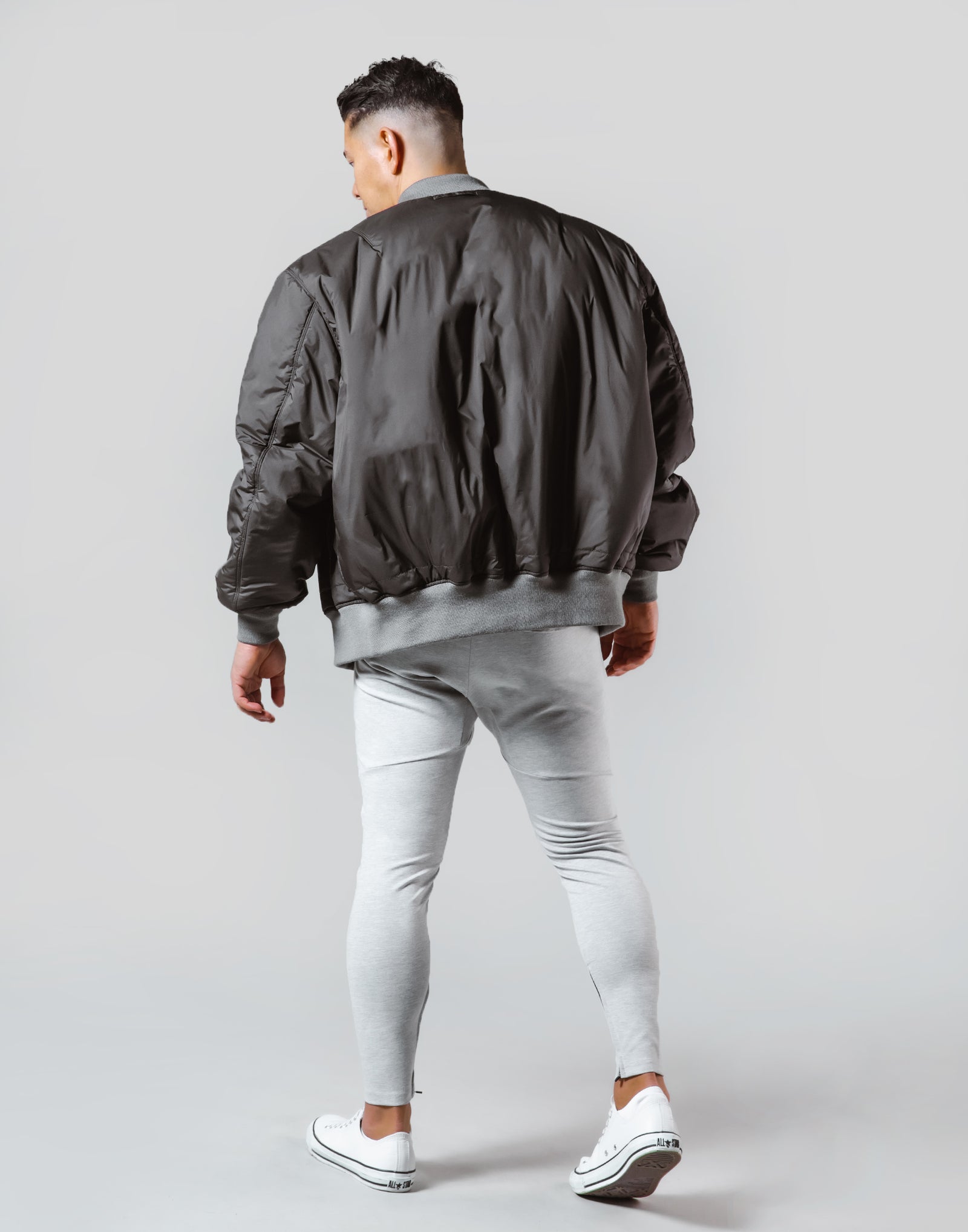 LÝFT Logo Patch MA-1 Jacket - D.Grey