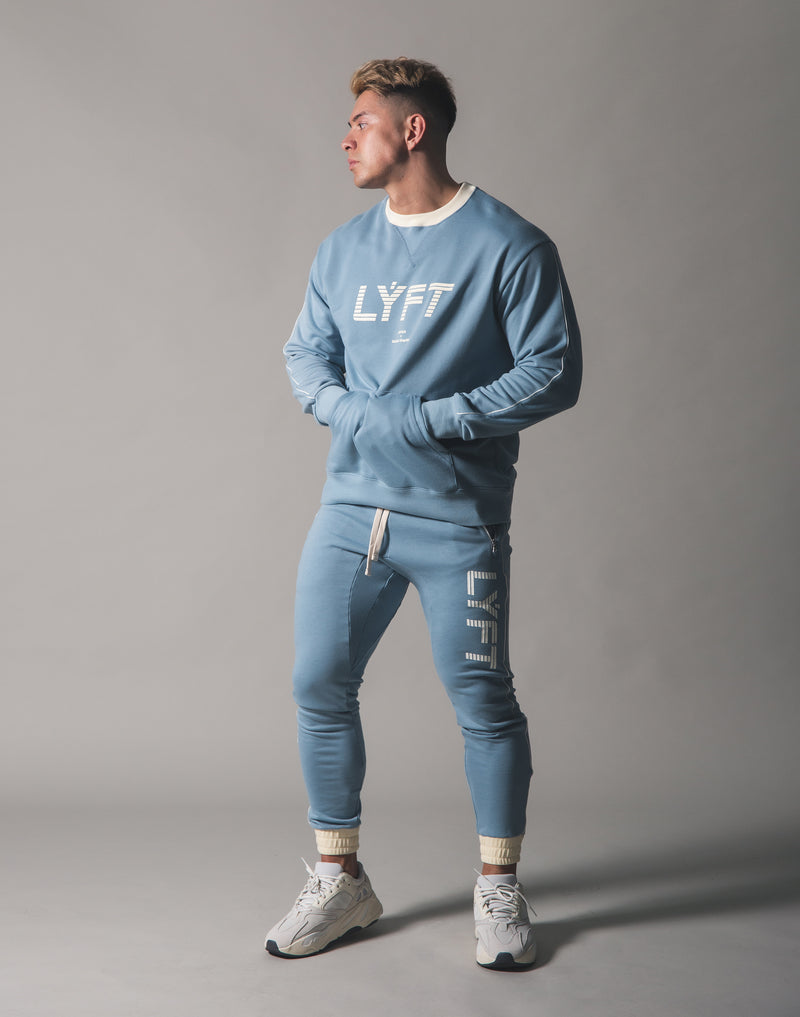 Piping Sweat Crew Neck - L.Blue – LÝFT