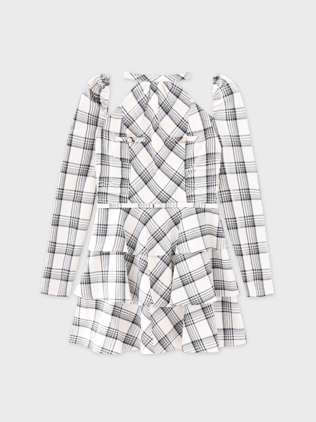 Sleeve halter check mini onepiece(eme10830) – M me eme