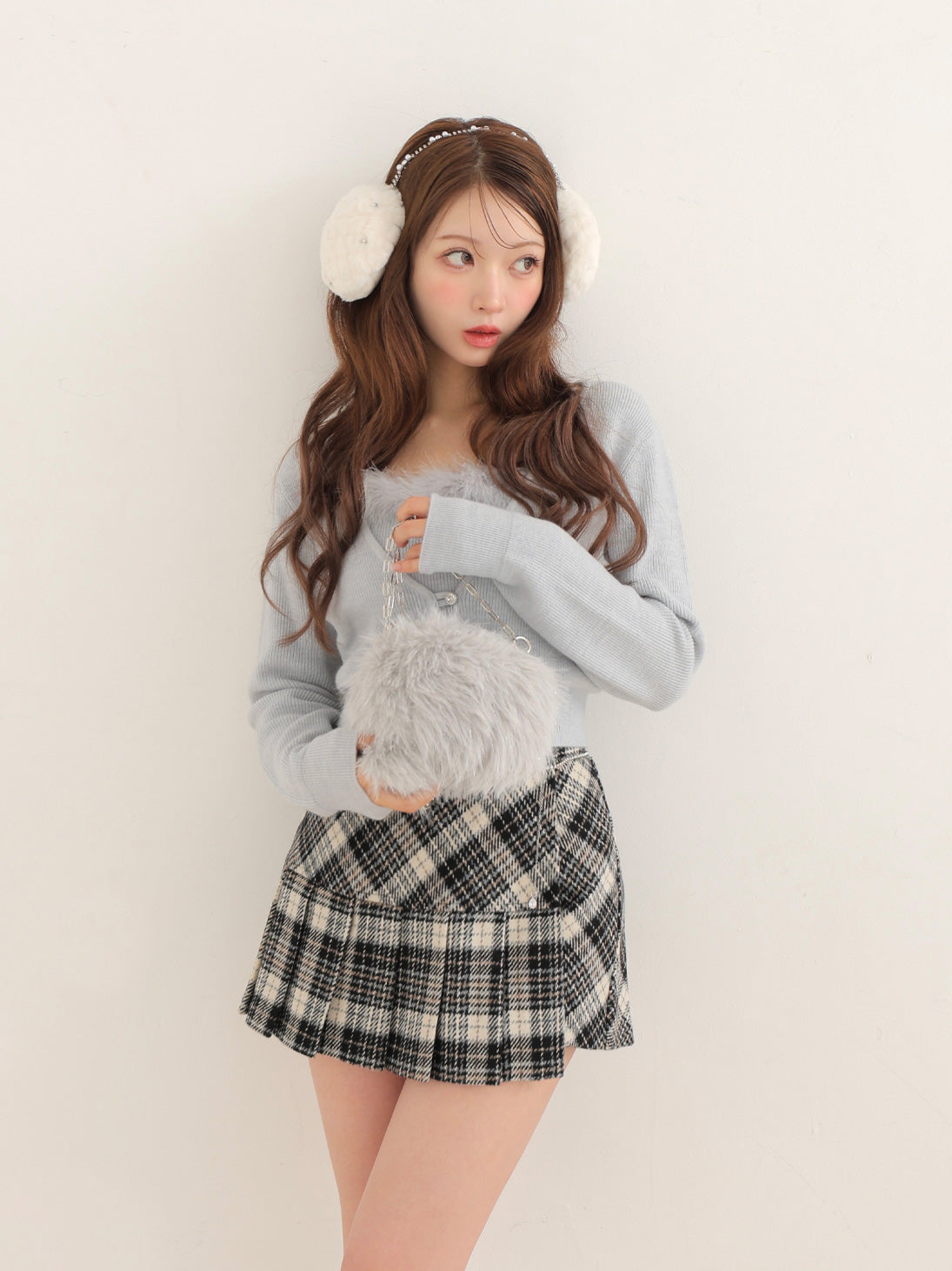 Classic check pleated skort(eme10751) – M me eme