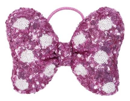 Amazon.co.jp: ミニー リボン スパンコール ヘアゴム 大 ドット 水玉