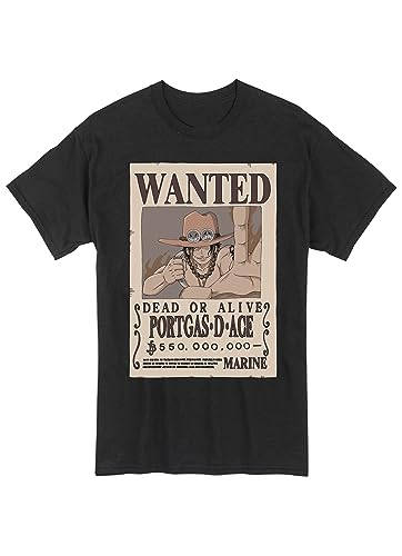 Amazon.com: One Piece - Wanted Poster Portgas D. Ace T-Shirt