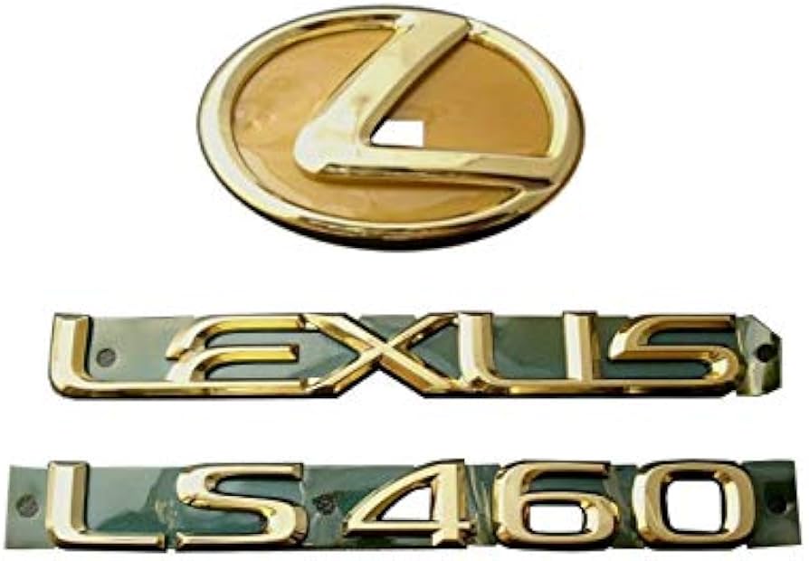 Amazon | □USF40系 レクサス LS460 ゴールドエンブレム：リア3点