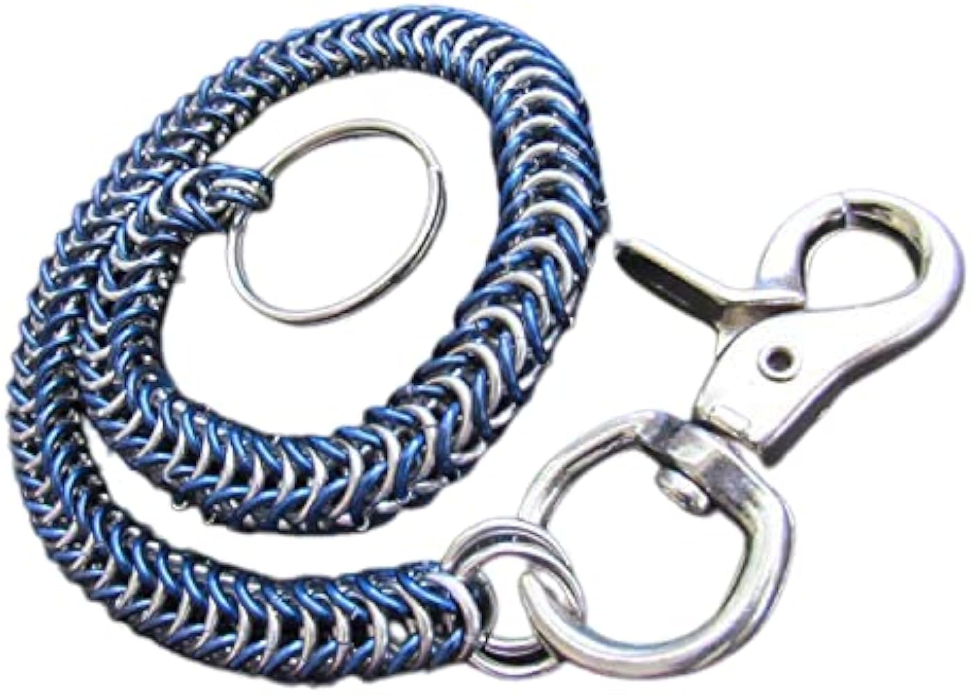 Amazon.com: Blue and Silver Wallet Chain, Chainmail Wallet Chain