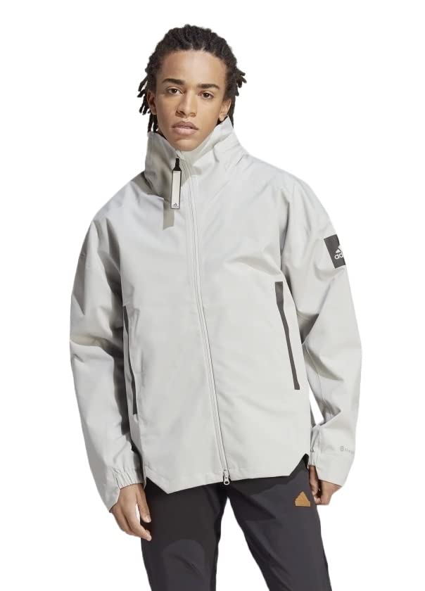adidas MEN'S MYSHELTER RAIN.RDY JACKET, METAL GREY (as1, alpha