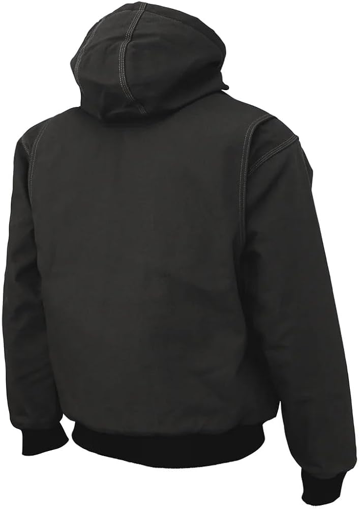 Tough Duck Men's Hooded Bomber, Black, S at Amazon Men's Clothing