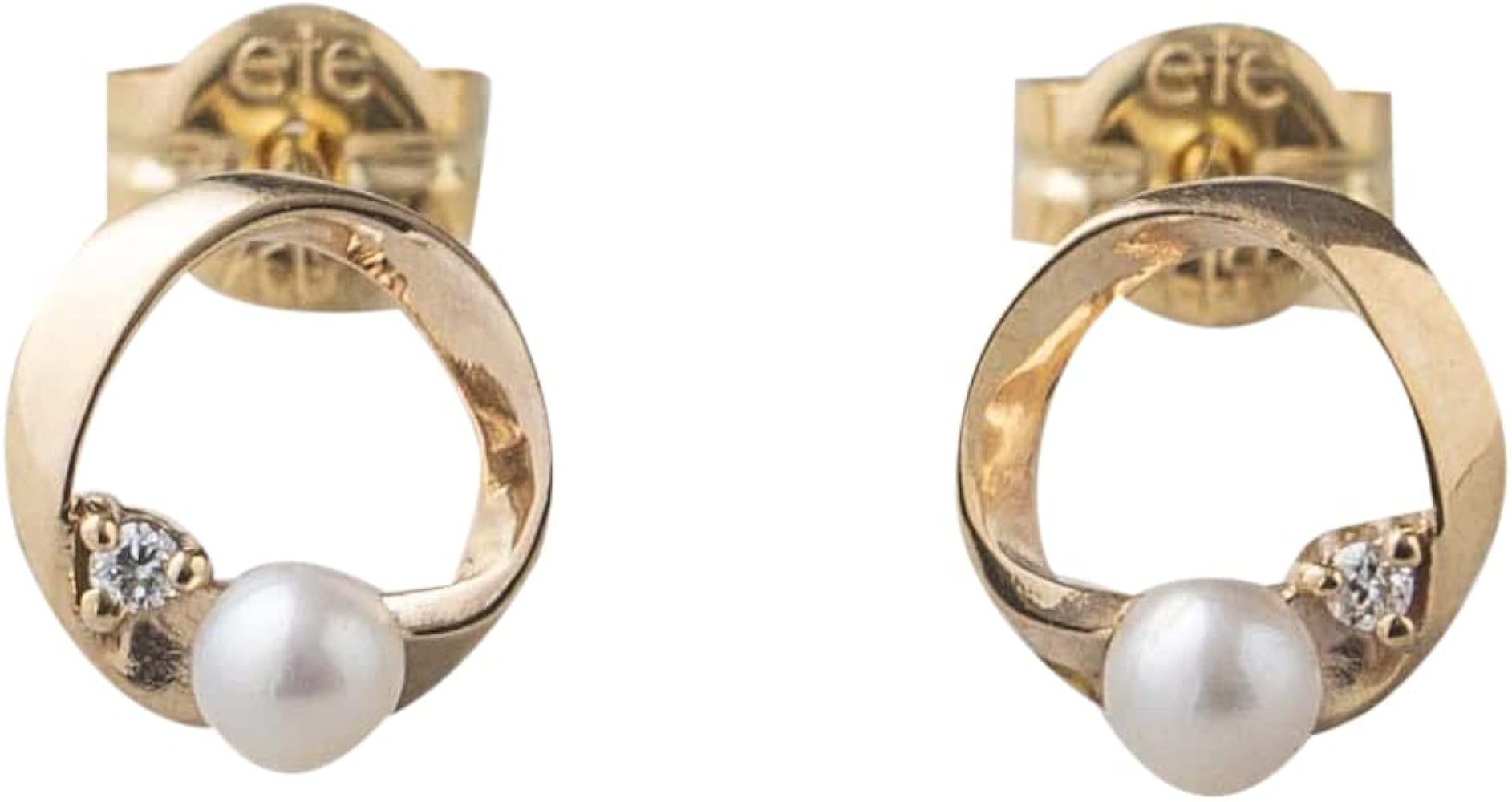 Amazon | (エテ) ete K10YG パール/ダイヤモンド ピアス 771339 FREE