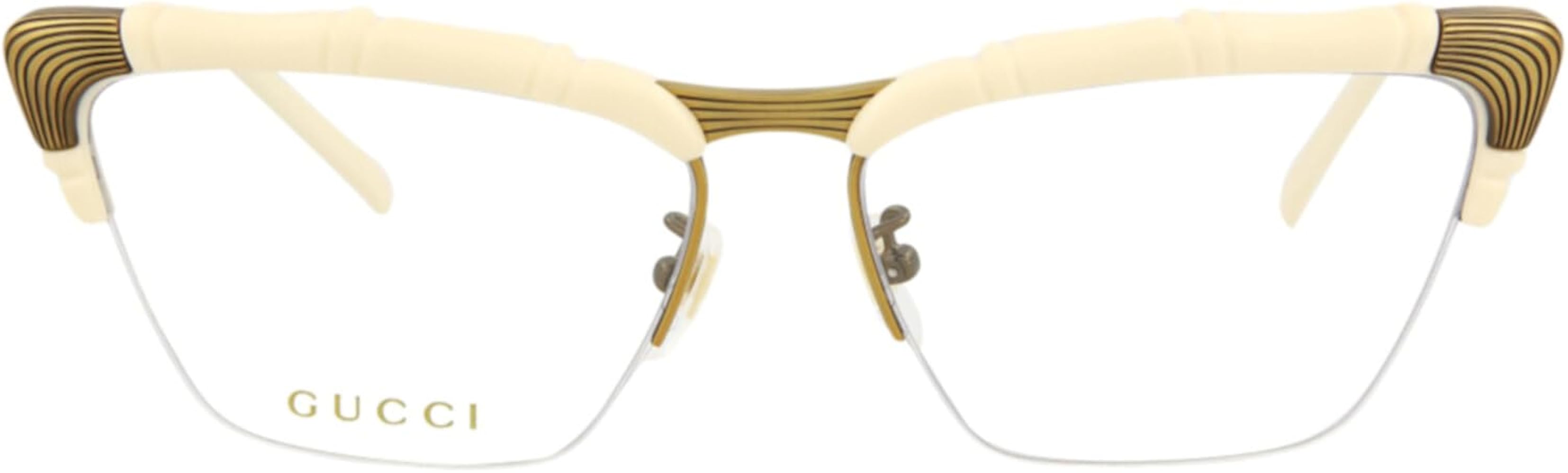 Gucci Cat Eye Optical Frames White White Transparent Luxury