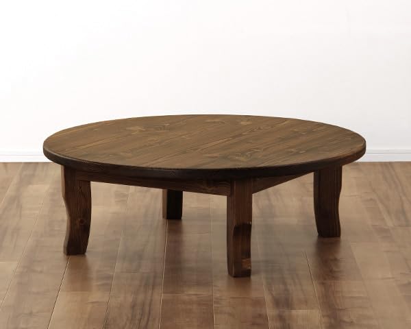 Amazon｜家具の里 ちゃぶ台 105cm丸 ダークブラウン ねこ脚 日本製 4人