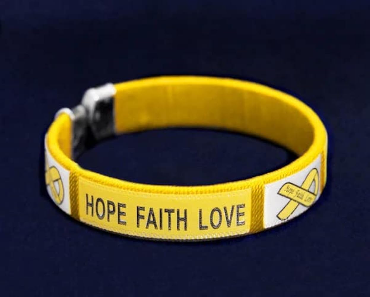 Amazon.com: Yellow Ribbon Wholesale Pack Bangle Bracelets- Yellow