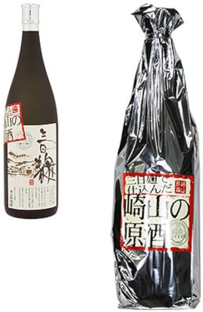 Amazon.co.jp: 泡盛 崎山の原酒 50度 一升瓶 1800ml 三日麹黒印鑑