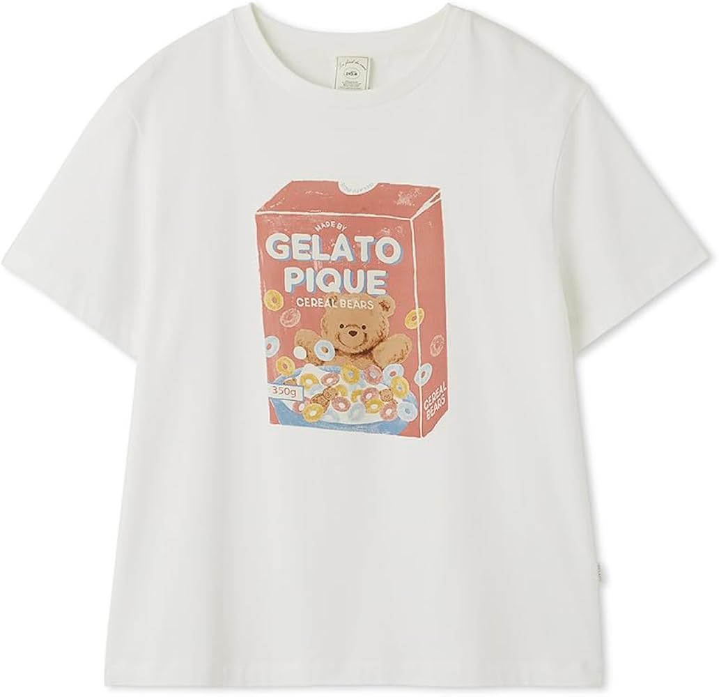 Amazon | [ジェラート ピケ] シリアルベアワンポイントTシャツ