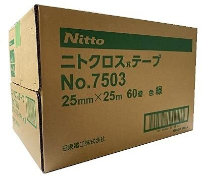 Amazon.co.jp: ニトクロステープ No.7503 みどり 25mm×25m 1箱（60巻