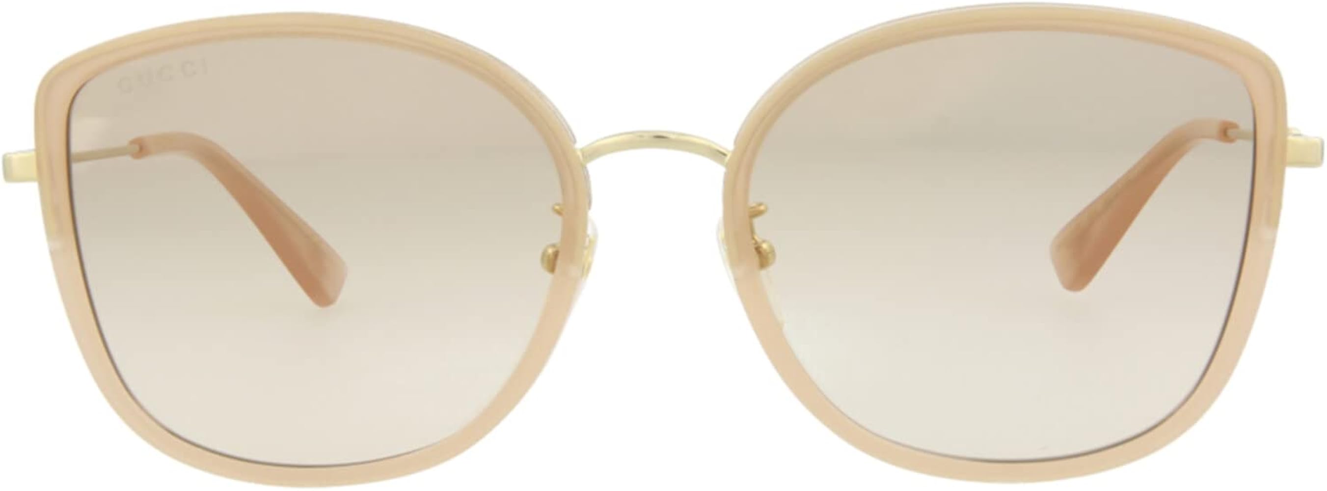Amazon.com: Gucci Square/Rectangle Sunglasses Nude Gold Pink