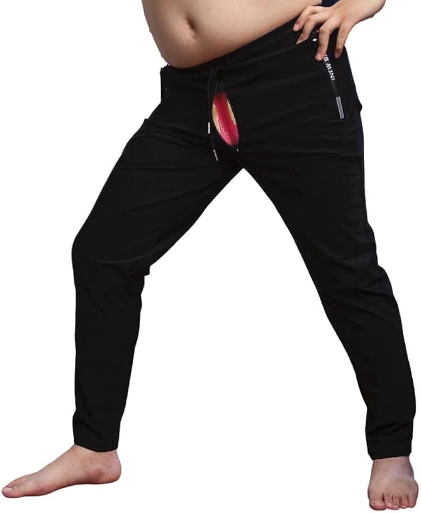 Amazon.com: Liaeglam Extended Zipper Men Pants Sports Jogger Ice