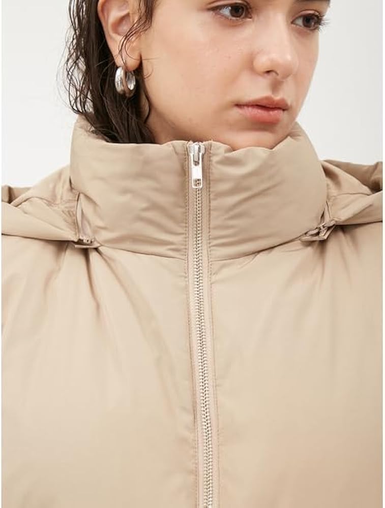 Amazon | [ミラオーウェン] フード付きパテッドフレンチダウンベスト