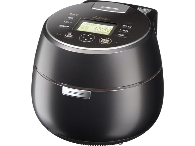 Amazon.co.jp: IHジャー炊飯器（5.5合炊き） 黒銀蒔MITSUBISHI 本炭釜