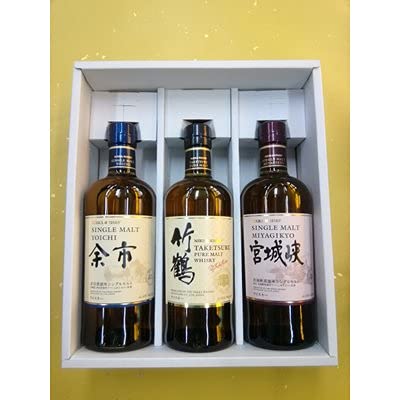 Amazon.co.jp: ウイスキーギフトセット 余市・竹鶴・宮城峡 シングル