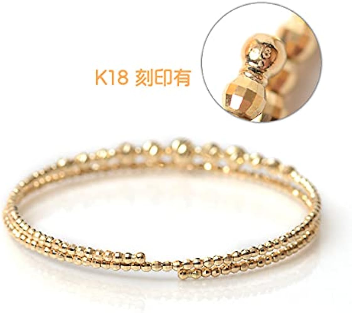 Amazon | k18 ブレスレット レディース 18金 バングル K18YG イエロー