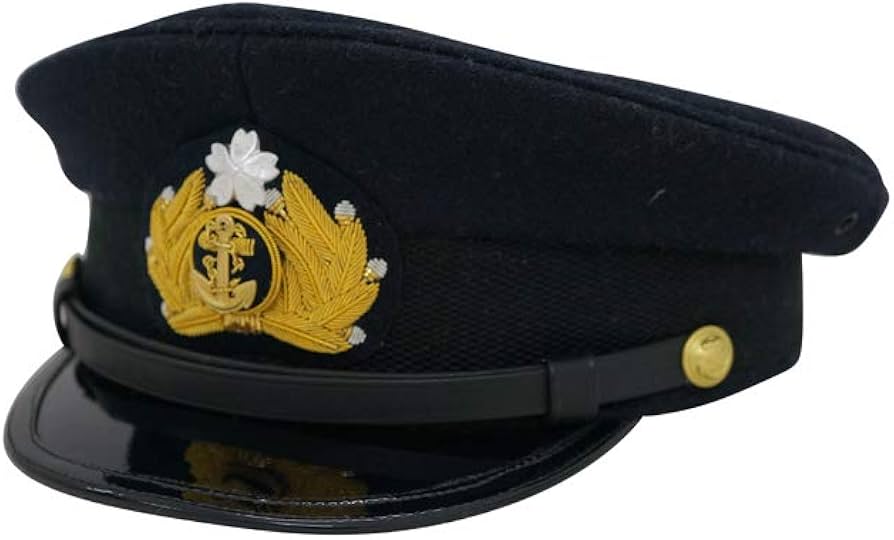 Amazon | 第二次世界大戦 日本帝国海軍軍帽制帽 ウール 青/ブルー-56