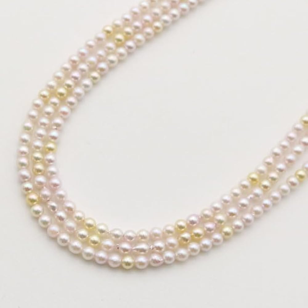 Amazon | あこや真珠 パールネックレス 3mm-3.5mm マルチカラー ベビー