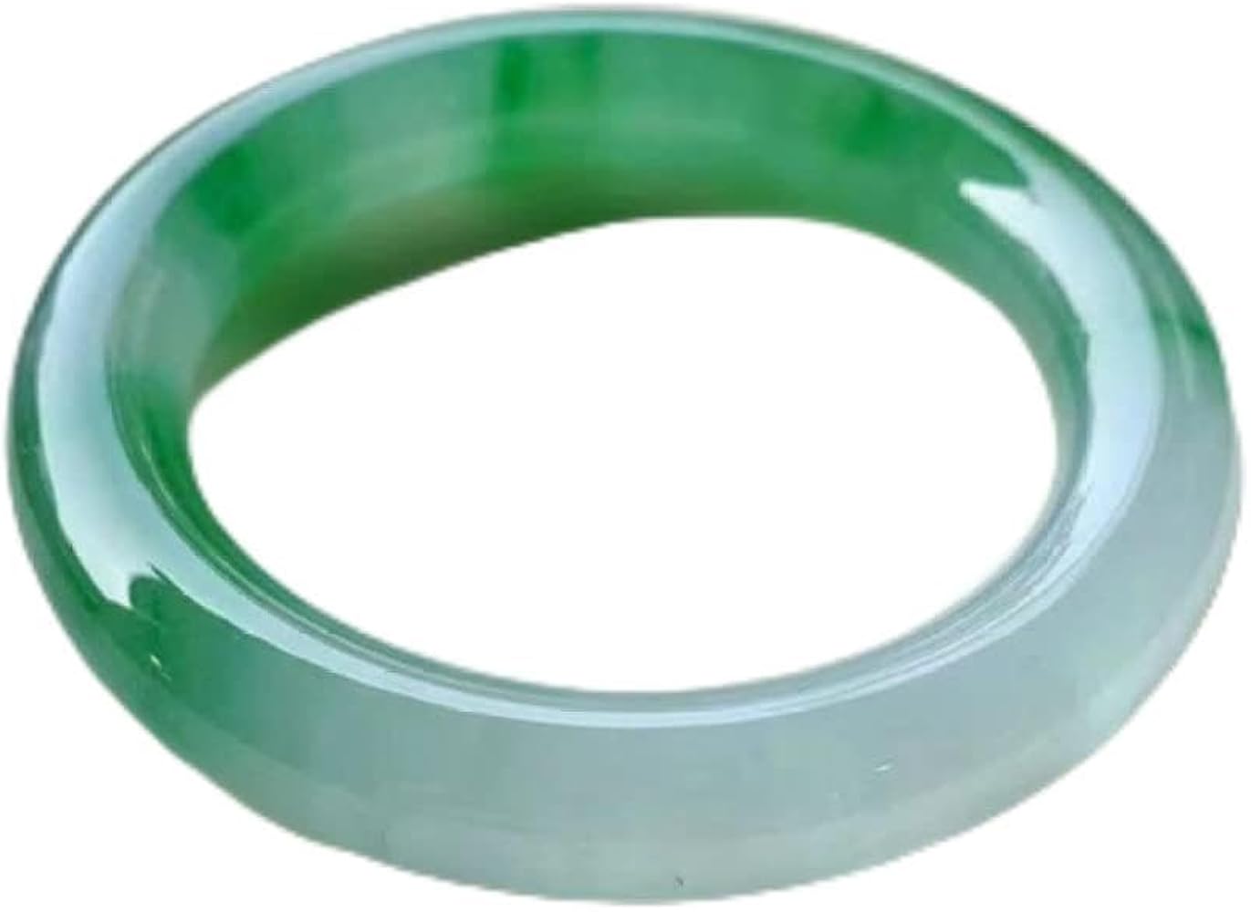 Amazon | レディース翡翠バングル、天然翡翠バングル、翡翠色の浮花
