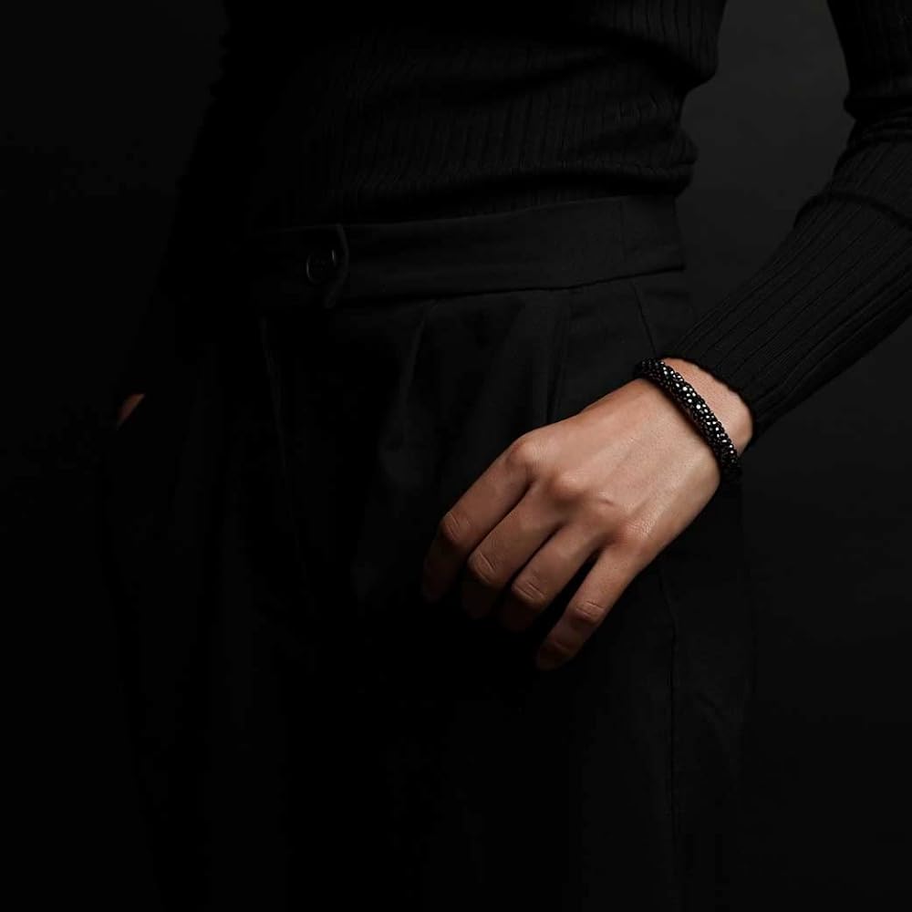 Amazon | [#LUV] ブレスレット7mm ブラック ハッシュタグラブ(16