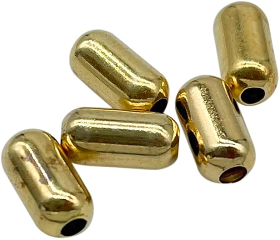 Amazon.co.jp: ゴロクロ 【 パイプビーズ 5mm×10mm ＜ゴールド＞ 1個