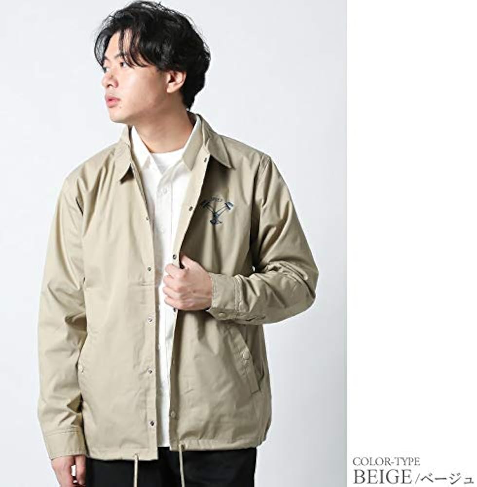 Amazon | [コンフューズ] コーチジャケット メンズ プリント 長袖