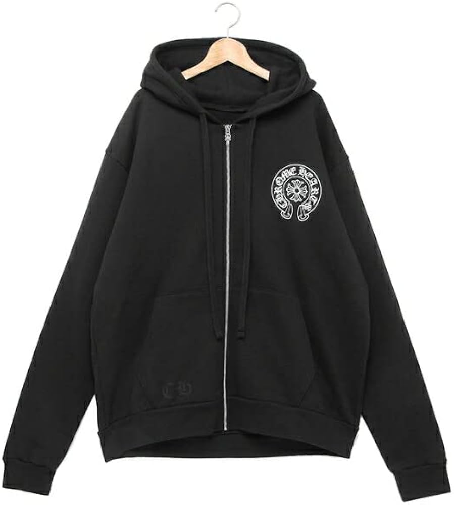 Amazon.co.jp: [クロムハーツ] パーカー ジップ ブラック メンズ