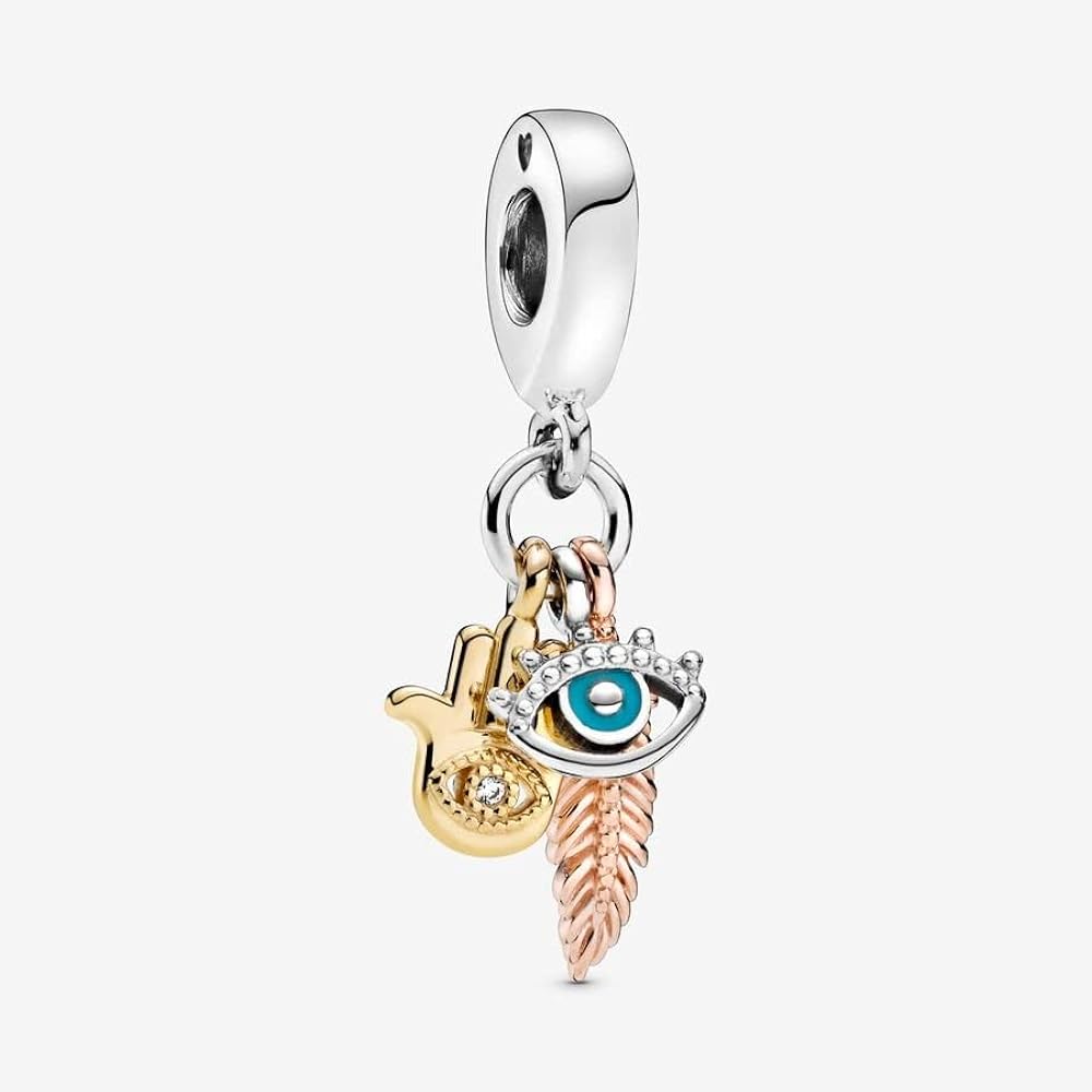 Amazon.com: PANDORA Hamsa, All-seeing Eye & Feather Spirituality