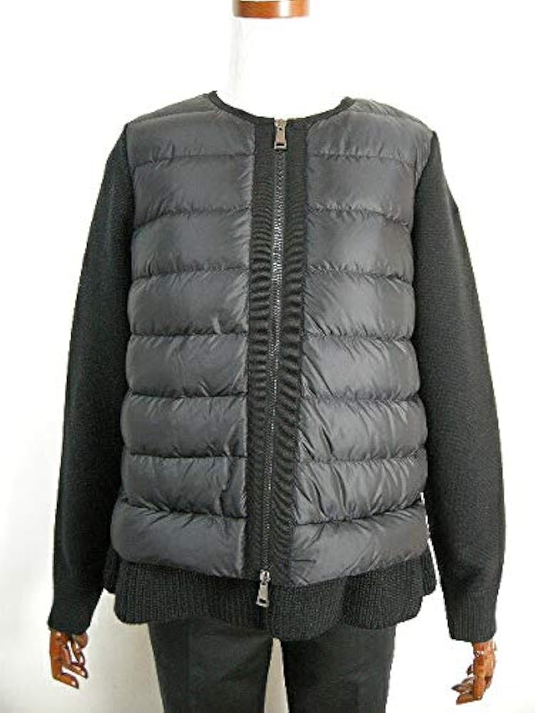 Amazon | [モンクレール] ニット切替フリル ダウンジャケット ダウン
