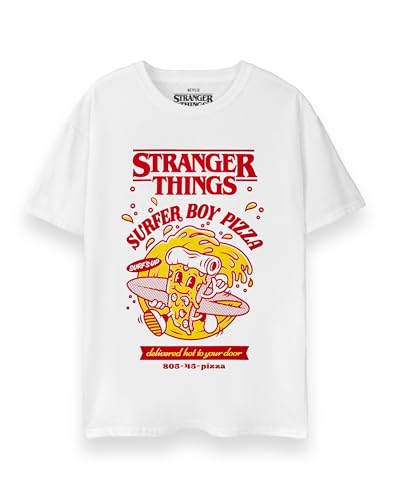 Amazon.com: Stranger Things Mens T-Shirt | Adults Surfer Pizza Boy