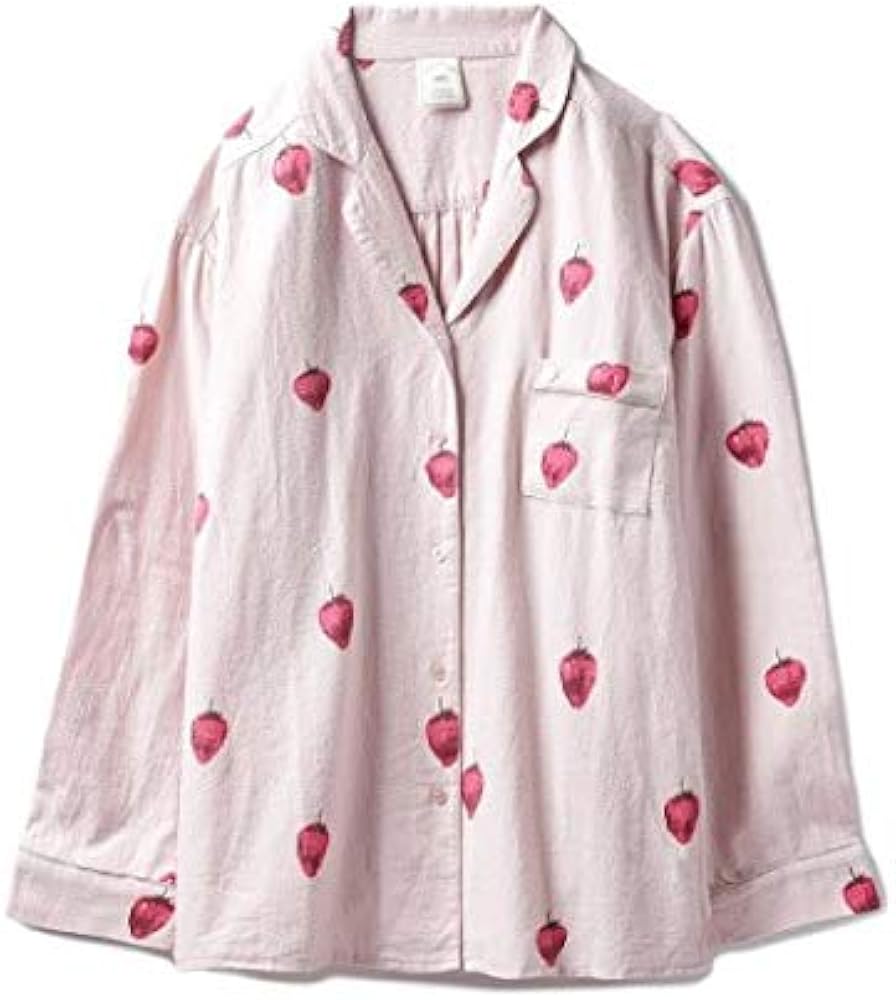 Amazon | ジェラートピケ イチゴ ネルシャツ トップス いちご