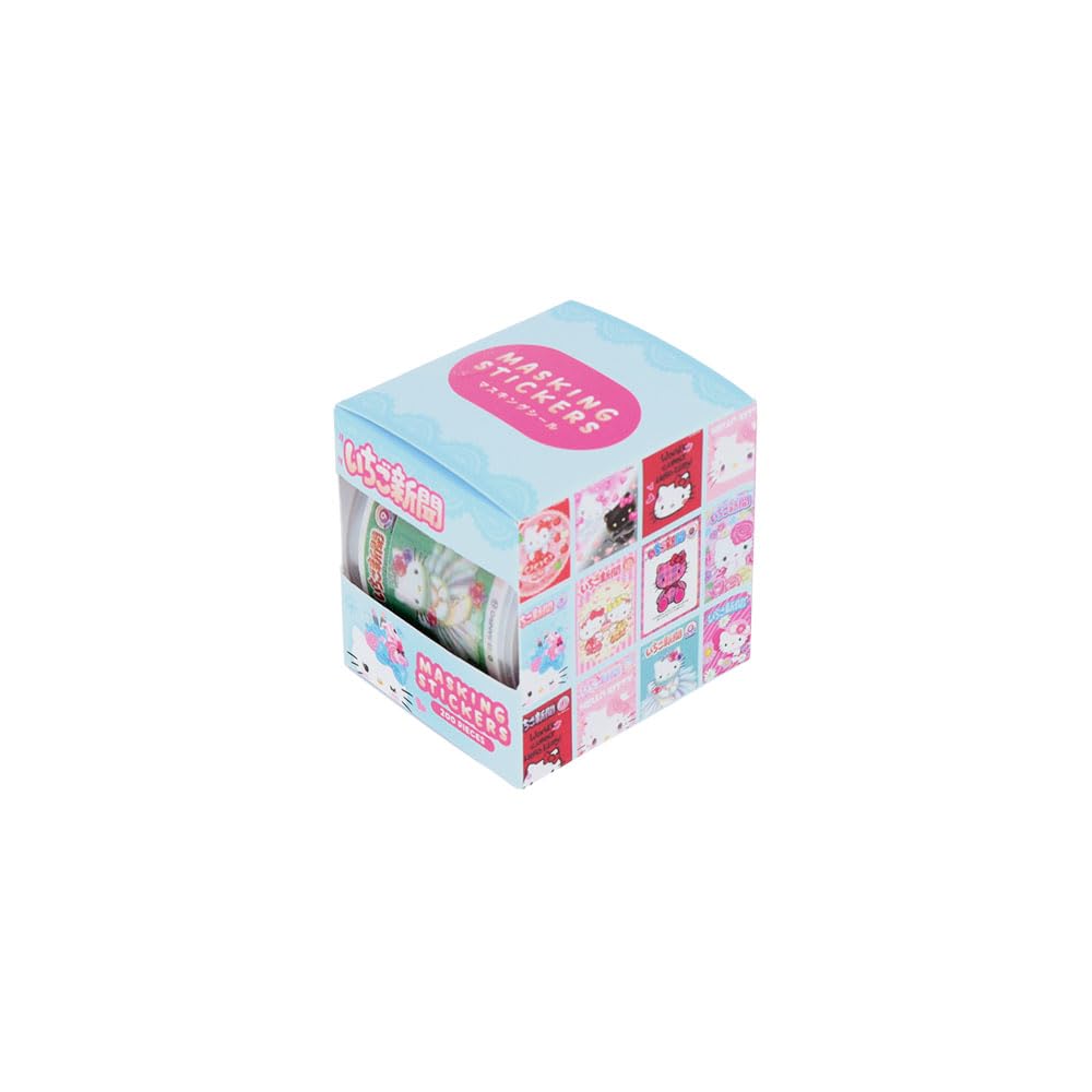 キティ 45周年 マスキングテープ いちご新聞柄 キティ 45周年