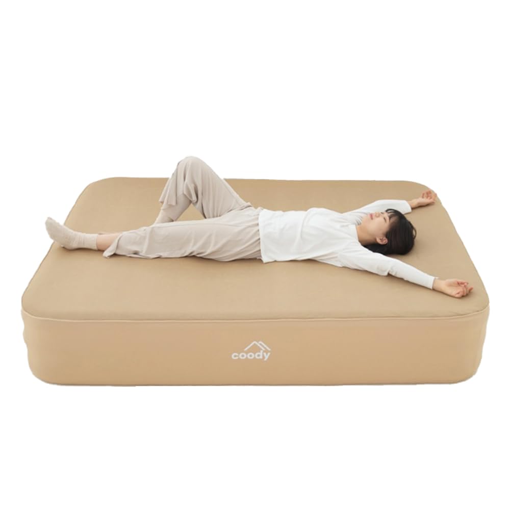 Amazon.co.jp: coody エアベッド AIR BLOCK (ベージュ, ダブルサイズ