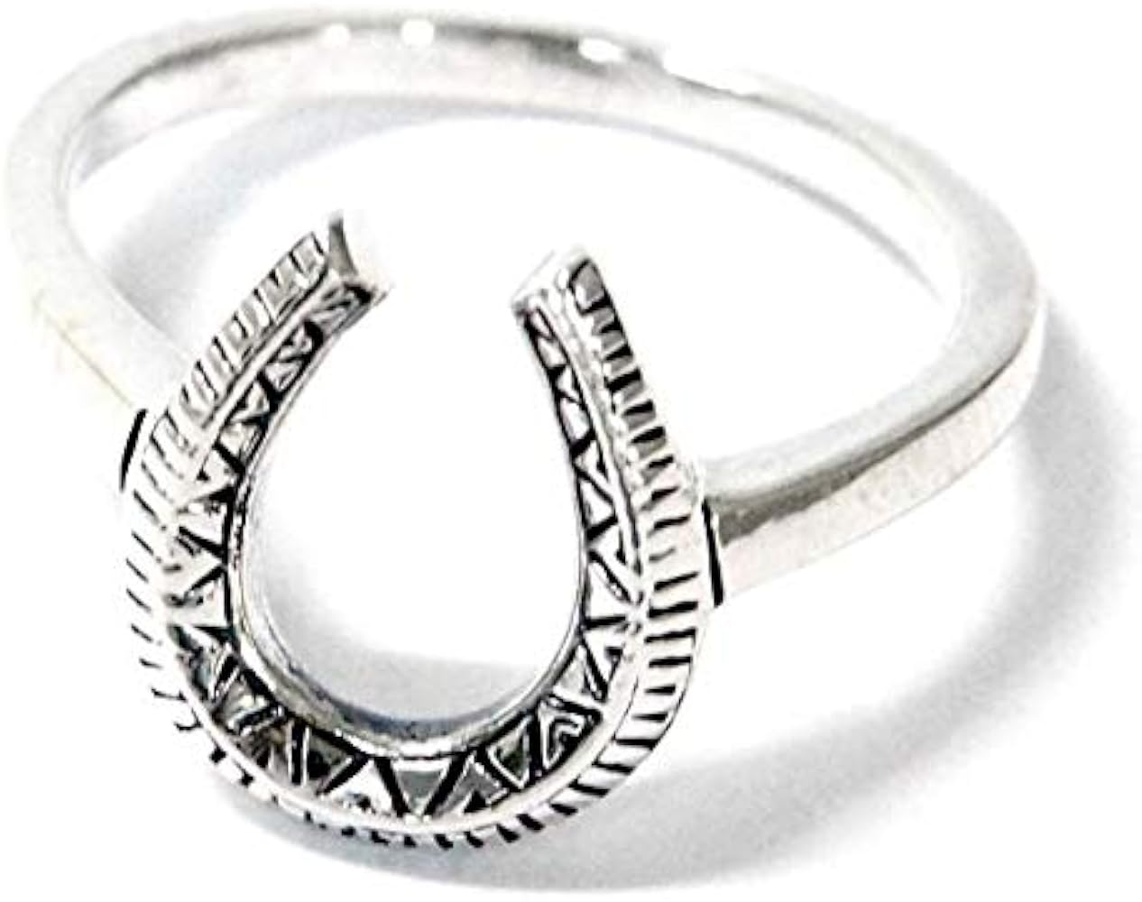 Amazon | ホースシュー 馬蹄 ネイティブアメリカン 飾り彫り メンズ