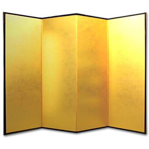 Amazon | 【金屏風】 軽量金屏風 6尺4曲 （特殊ボード・特選洋金平押