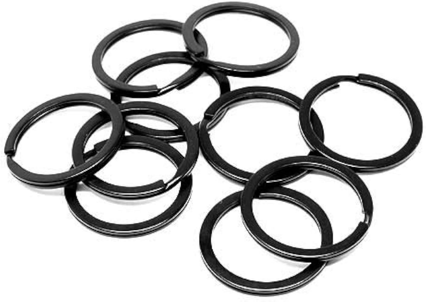 Amazon.co.jp: 10個セット 鉄製 平押し二重リング（ブラック）直径30mm