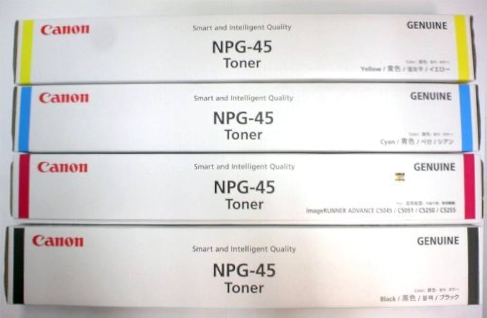 Amazon | Canon NPG-45 トナー 4色セット 国内純正品 GENUINE Toner