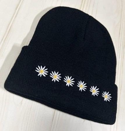 Amazon.co.jp: デイジー ニット帽 ブラック 黒 G-DRAGON ビーニー