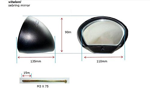 Amazon | vitaloni（ビタローニ）セブリングミラー ブラック 左右1台