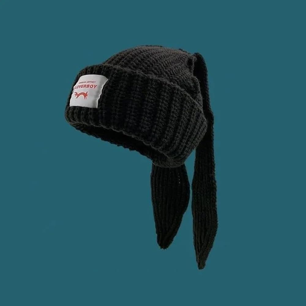 LXYZXZ Bunny Long Ears Funny Hat Fluffy Winter Cap Warm Knit