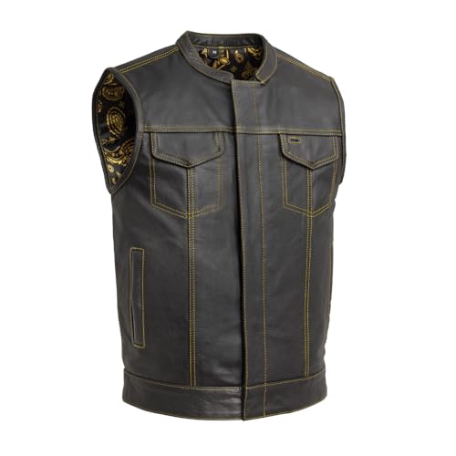Amazon.com: First Mfg Co - The Cut - Leather Motorcycle Vest For